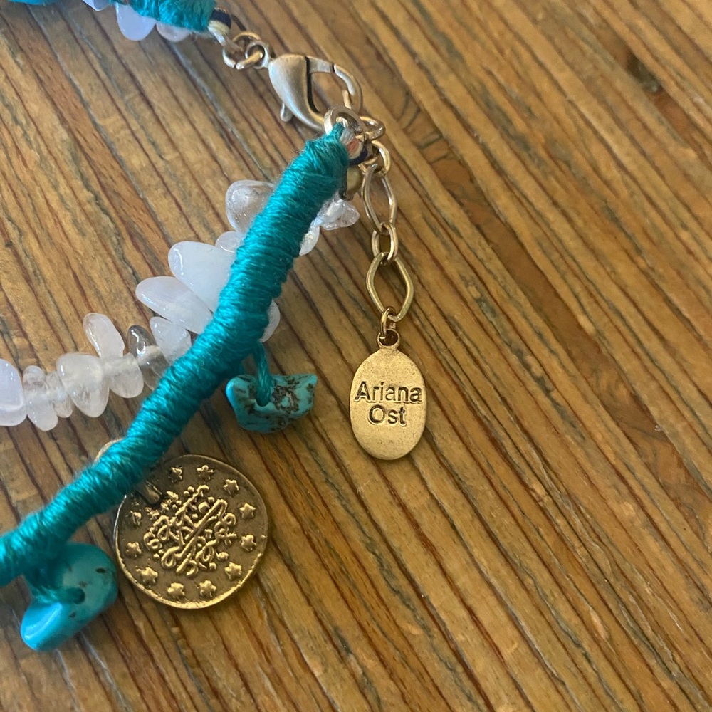 NWT Free People Ariana Ost Turquoise Anklet - Picture 5 of 12